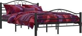 Czarne Metalowe Łóżko Pojedyncze 120X200 Cm K8-W30