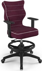 Obrotowe krzesło do biurka Duo Black rozmiar 6 (159-188 cm) z podnóżkiem