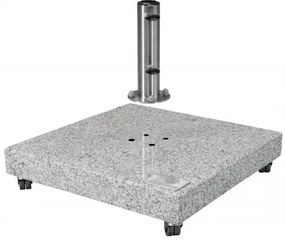 Mobilny stojak na parasole 140 kg - granitowy z kółkami