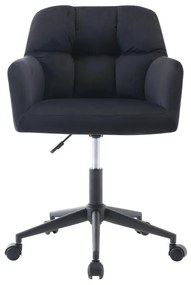 Krzesło biurowe - Welur - Czarny - Regulowana wysokość - PEGA Pascala Morabito