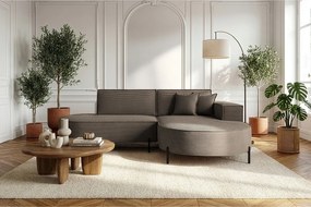 Narożnik Parma Studio Hills, tkanina Poso, prawy, jasny brązowy (04)