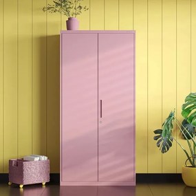 Socjalna szafa ubraniowa Dawid Fresh Style 90x45x185 cm pudrowy róż