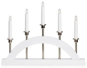 Markslöjd 705832 - Świecznik bożonarodzeniowy BRIDGE 5xE10/3W/230V biały