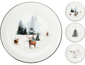 Porcelanowy talerz płytki Winter Deer, 27 x 2,6 cm