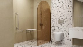 Uchwyt łazienkowy kątowy prawy chrom