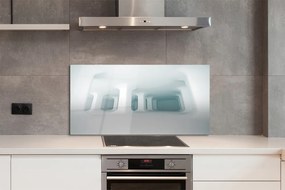 Panel szklany do Kuchni Trójwymiarowe Białe Filary