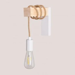 Kinkiet Ścienny Ze Stali Tina Biala - Naturalna - Sklum