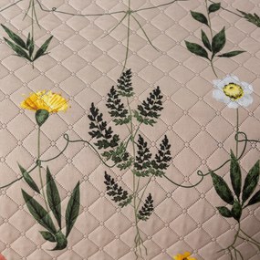 Narzuta na łóżko z wzorem HERBAR beżowy Rozmiar: 220 x 240 cm