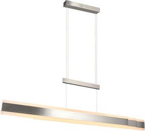 Lampa wisząca LED w kolorze matowego srebra z metalowym kloszem Arcola – Trio