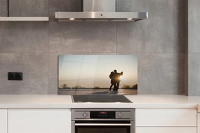 Panel szklany do Kuchni Ekspresyjny Taniec w Zimie