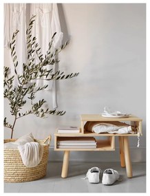 Stolik z drewna sosnowego w czarnym kolorze Karup Design Hako