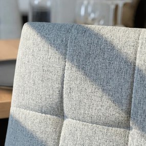 Krzesło Tapicerowane do Jadalni TEX Szare Nowoczesne Loft