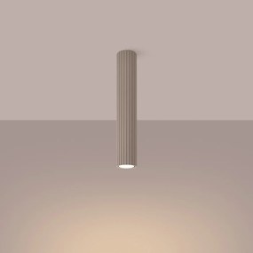 Plafon KARBON 40 taupe ryflowany SOLLUX  LIGHTING