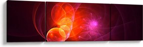 Nowoczesny obraz różowej abstrakcji (170x50 cm)
