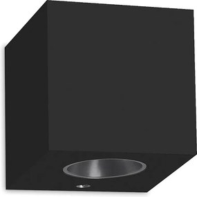 Aluminiowy kinkiet BRICK w nowoczesnym stylu - Szeroko?? 6,5 x wys. 7,2 cm - czarny - 3W LED SMD - 3K - góra i dó? - 110° - IP20