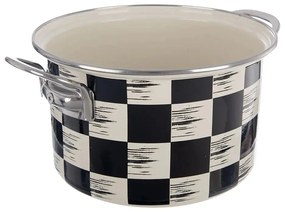 Orion Emaliowany garnek Szachownica Lem, 3 l,średnica 20 cm