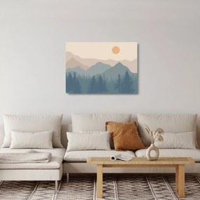 Obraz na szkle - Góry Turkusowe N⁰1 (70x50 cm)