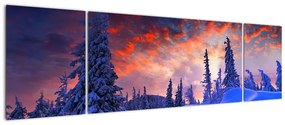 Obraz - Zimowy zmierzch (170x50 cm)
