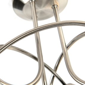 Klasyczna lampa sufitowa stalowa 3-światłowa - Fortress