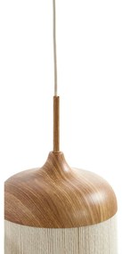 Lampa wisząca w naturalnym kolorze z tekstylnym kloszem Dania – Light &amp; Living