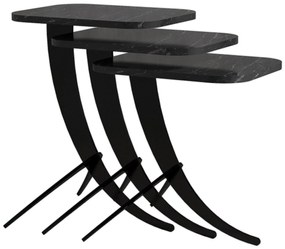 Stół składany Pion Black Marble, 3 szt.