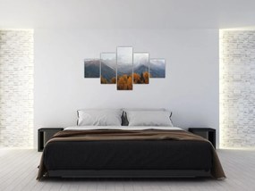 Obraz - Widok na grzbiety górskie (125x70 cm)