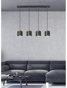 Czarna metalowa lampa wisząca 12x75 cm Olena – Candellux Lighting