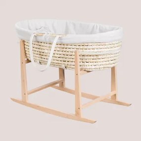 Moisés Z Rattanu Z Wyściółką I Kołyską Fabian Naturalna - Sklum