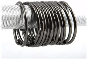 Kółka do zasłony prysznicowej w kolorze matowej czerni zestaw 12 szt. Ringo Small – Spirella