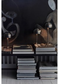 Ciemnoszara lampa stołowa LED ze zdalnym sterowaniem i metalowym kloszem (wysokość 30 cm) Tim – Sirius