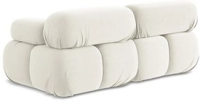 Biała aksamitna sofa modułowa 190 cm Lokua – Makamii