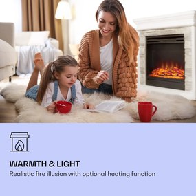 Klarstein Beerenberg 1800W 60cm Kominek Elektryczny Dekoracyjny Biały