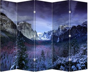 Parawan - Zimowe górskie krajobrazy (210x170 cm)