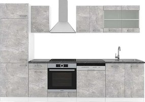 Aneks kuchenny beton/biały 300x60x81.6 r-line