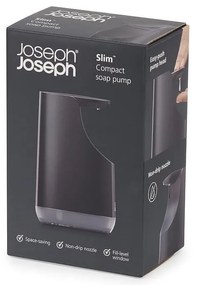 Czarny plastikowy dozownik do mydła 350 ml Slim – Joseph Joseph