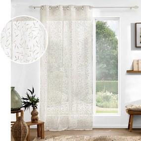 Firanka w beżowo-złotym kolorze 140x240 cm Maissa – douceur d'intérieur