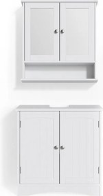 Zestaw mebli łazienkowych biały 60x30x60 bianco