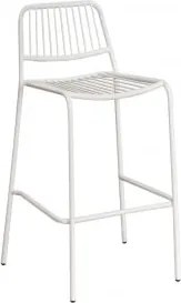 Elton Składany Wysoki Stołek Ogrodowy Lodowata Biel & ↑75 Cm - Sklum