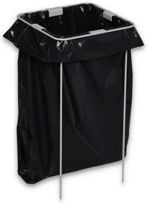 Wewnętrzny kosz do segregacji śmieci, 2x 50 l, uchwyt na worek, szary/czarny