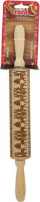 Toro Drewniany wałek z dekorem Renifer, 38  cm
