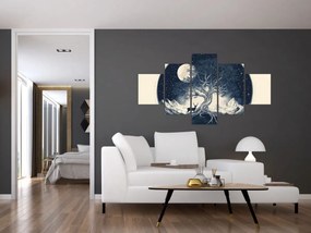 Obraz – Magiczne drzewo z jeleniem I. (125x70 cm)