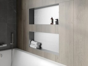 Mexen X-Wall-NR półka wnękowa bez kołnierza 75 x 30 cm, inox - 1911753010