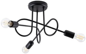 Czarny żyrandol E27 supeł bez kloszy - A619 K1-F09