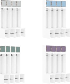 Szkolna szafka szatniowa 4-osobowa z górnymi drzwiczkami Blox Colours Full, index SZT-4R-B-A-A