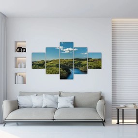 Obraz - Jezioro w lesie (125x70 cm)