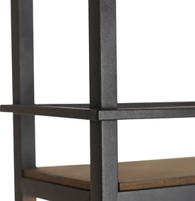 Inteligentna lampa wisząca czarna z drewnem i półką 4-światłowa z WiFi A60 - Cage Rack