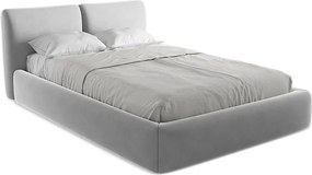 Łóżko 160 x 228 - z weluru - stalowy - HOKU