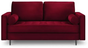 Czerwona aksamitna sofa Milo Casa Santo, 174 cm