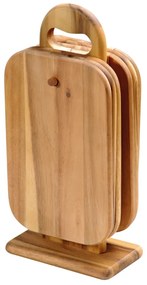 Kesper 21375-71 Stojak z deseczkami 6 szt. akacja,15 x 9 x 32 cm