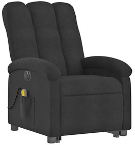 Czarny rozkładany fotel wypoczynkowy do salonu K4-P61